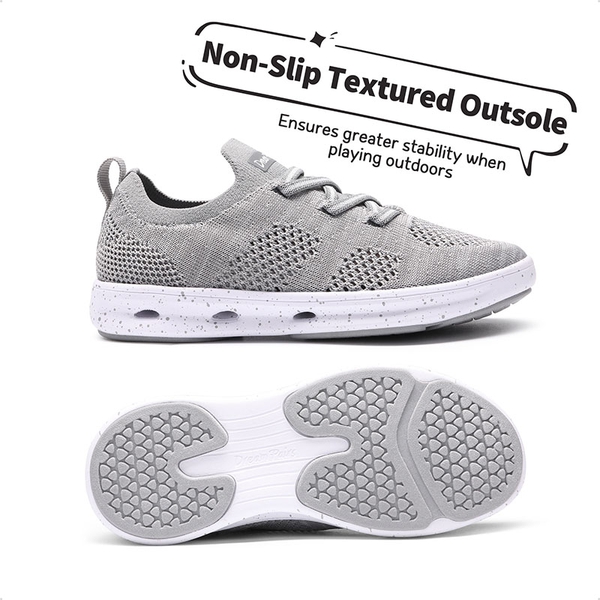 Knit Lightweight Slip-on Sneakers - GREY - 4